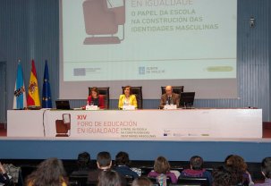 A secretaria xeral de Igualdade e a directora da EGAP inauguran o XIV Foro Galego de Educación en Igualdade